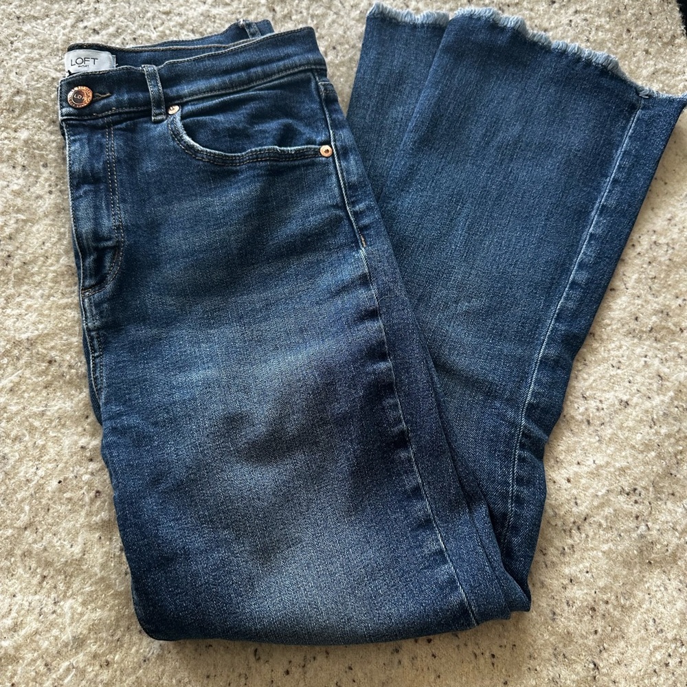 LOFT Dark Blue Ankle & Cropped Jeans